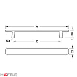 H2115 CABINET HANDLE - BLACK NICKEL BRUSHED