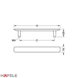 H2380 CABINET HANDLE - MATT BLACK