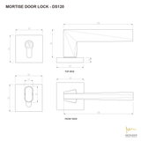 AK MORTISE DOOR LOCK SET - DS120