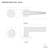 AK MORTISE DOOR LOCK SET - DS140