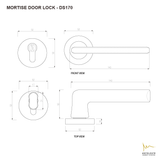 AK MORTISE DOOR LOCK SET - DS170