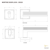 AK MORTISE DOOR LOCK SET - DS323