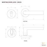 AK MORTISE DOOR LOCK SET - DS324