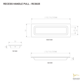 RCS025 - RECESSED PULL - L200MM / SL06