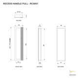 RCS001 - KNURLED RECESSED PULL B01