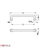 H1715 CABINET HANDLE - MATT BLACK