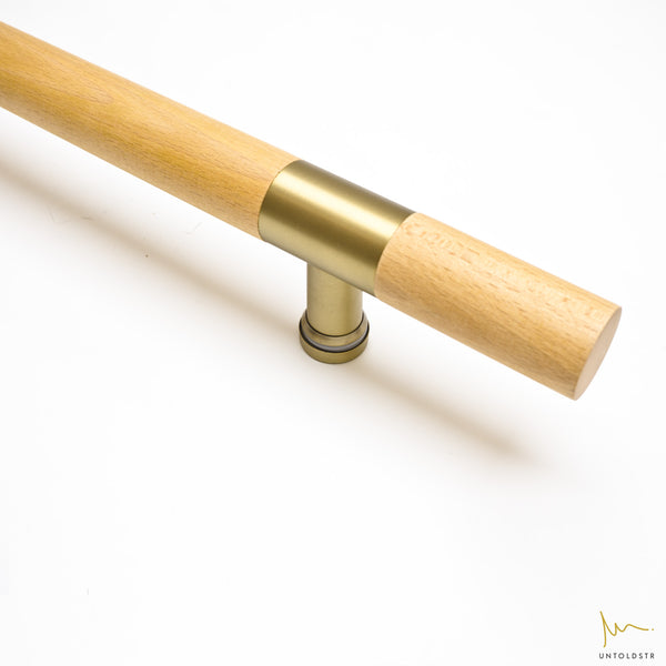 CDP01 ALTO BOW BEECH WOOD DOOR PULL  - L900MM