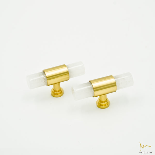 CRYSTAL T-KNOB - WHITE