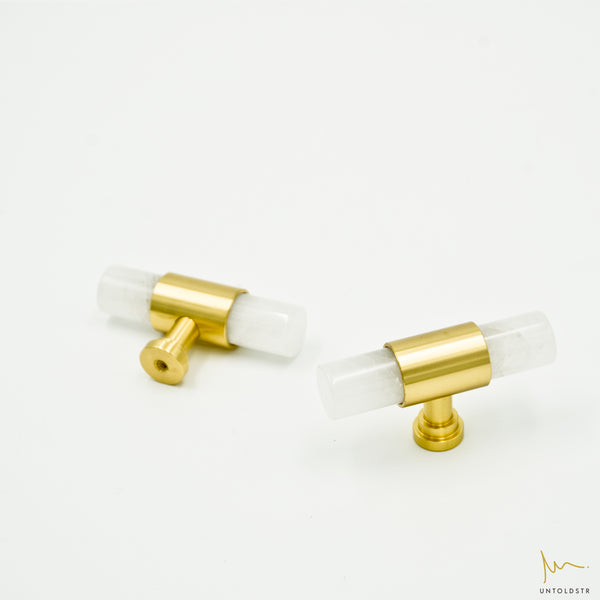 CRYSTAL T-KNOB - WHITE
