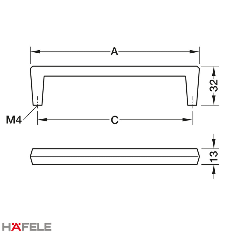 H2585 CABINET HANDLE