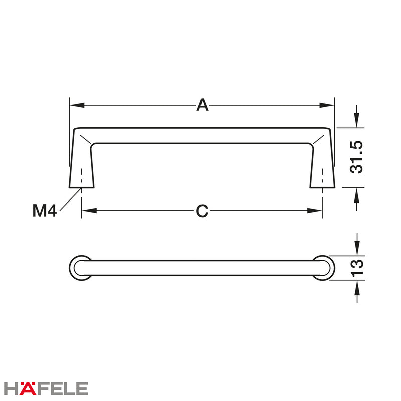 H2565 CABINET HANDLE