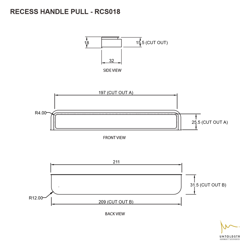 RCS018 - RECESSED PULL
