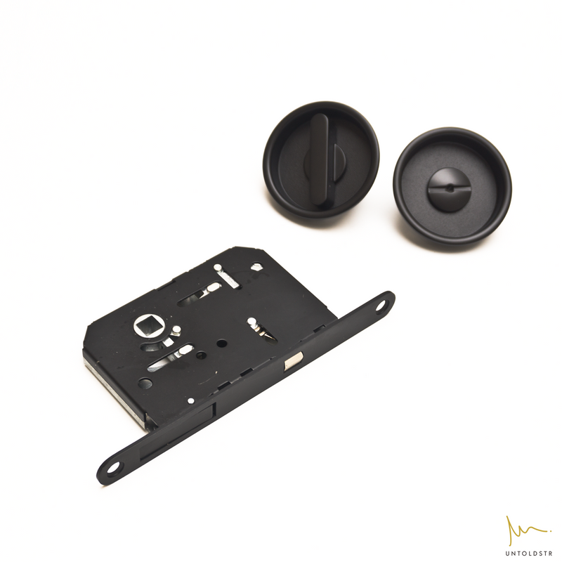 SDP002 SLIDING DOOR RECESS PULL WITH COINLOCK - ROUND (39MM)