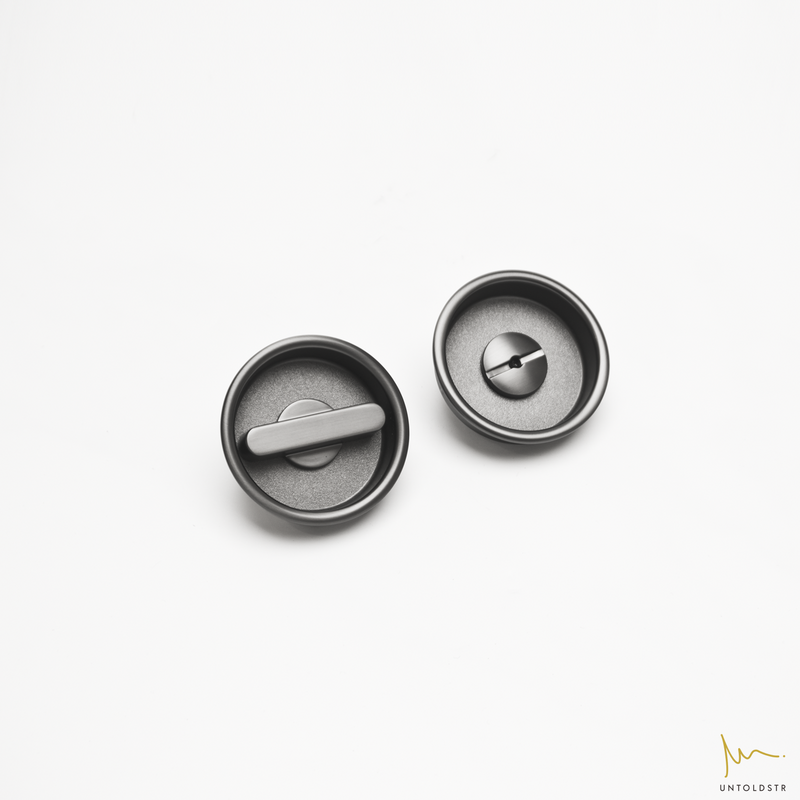 SDP002 SLIDING DOOR RECESS PULL WITH COINLOCK - ROUND (39MM)