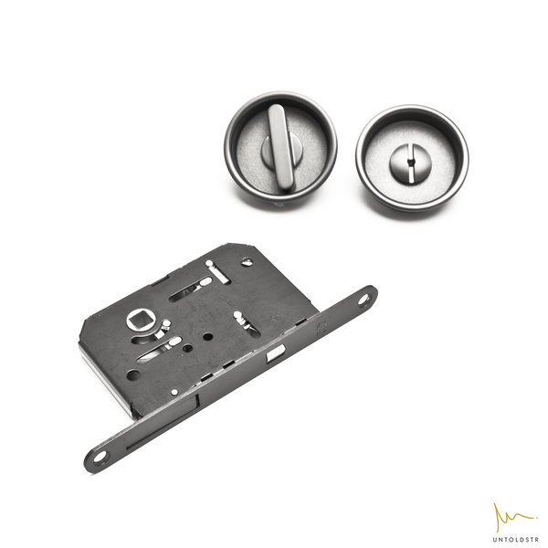 SDP002 SLIDING DOOR RECESS PULL WITH COINLOCK - ROUND (39MM)