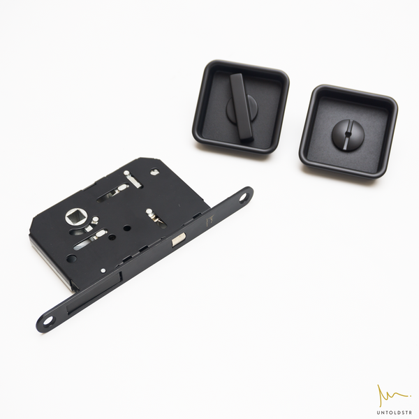 SDP003 SLIDING DOOR RECESS PULL WITH COINLOCK - SQUARE (39MM)