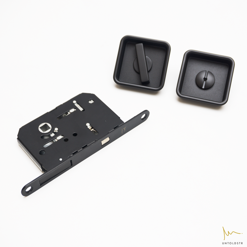 SDP003 SLIDING DOOR RECESS PULL WITH COINLOCK - SQUARE (39MM)