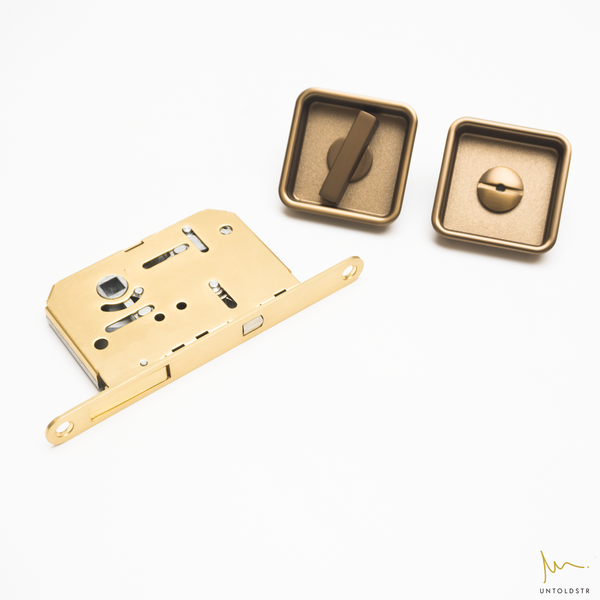 SDP003 SLIDING DOOR RECESS PULL WITH COINLOCK - SQUARE (39MM)
