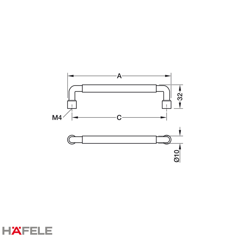 H2305 D HANDLE - MATT BLACK