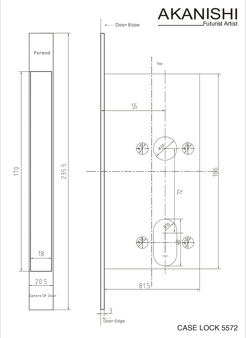 AK MORTISE DOOR LOCK SET - DS110